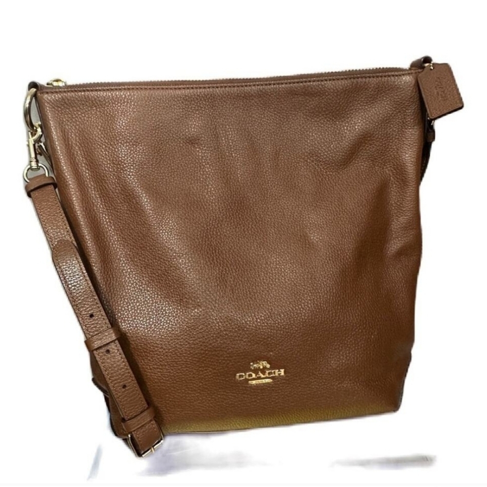 Coach Brown Leather Abby Duffle Bag